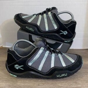 KURU Chicane Hiking Shoes Womens Size 9.5 Black Silver Teal
